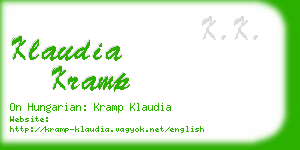 klaudia kramp business card